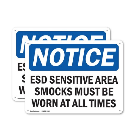 Signmission 10 in Height, 14 in Width, Plastic, Rectangle OS-2PACK-NS-P-1014-L-12170